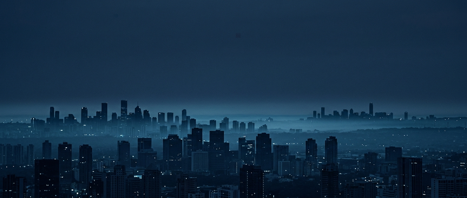 A skyline at twilight — the institution's international horizon.