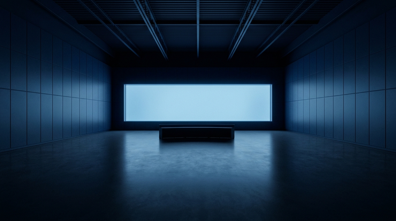 Industrial operations command centre at blue hour